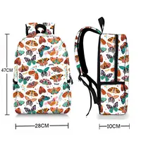 Beautiful Butterfly Print Backpack Women Fashion Rucksack Teenager Girls School Bags Canvas Travel Bag Laptop Backpacks 2