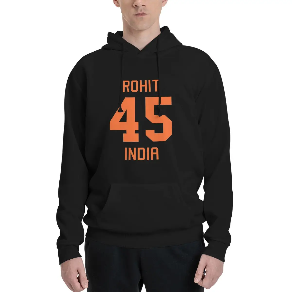 

Rohit Sharma 45 Indian Polyester Hoodie Men's Women's Sweater Size XXS-3XL