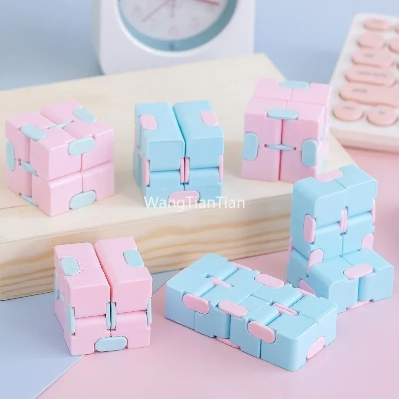 Children Adult Decompression Toy Infinity Magic Cube Square Puzzle Toys Relieve Stress Funny Hand Game Four Corner Maze Toys