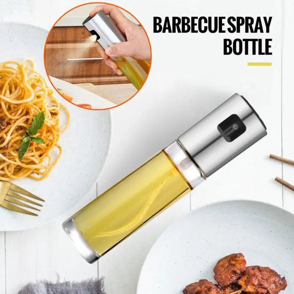 Oil Spray Bottle Spray Bottle Oil Sprayer Oil Spray Dispenser Oil Dispenser BBQ Baking Oil Dispenser 100ml Oil Spray Bottle Glass One-hand operation Spray Can