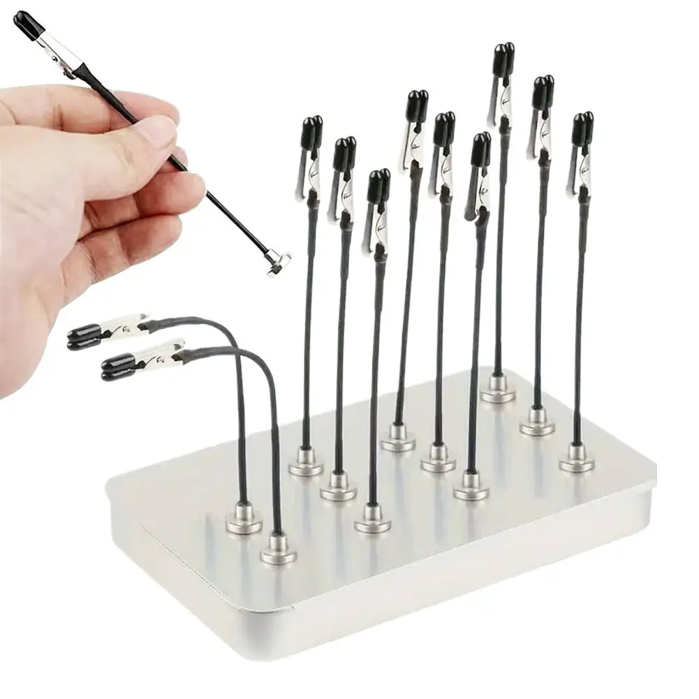 12 Stück Alligator-Clip-Stifte, Modell-Malständer, Basishalter, magnetisch, biegbar, für Airbrush-Spray, DIY, Basteln, Foto, Notizen, Klemme – Detail 9