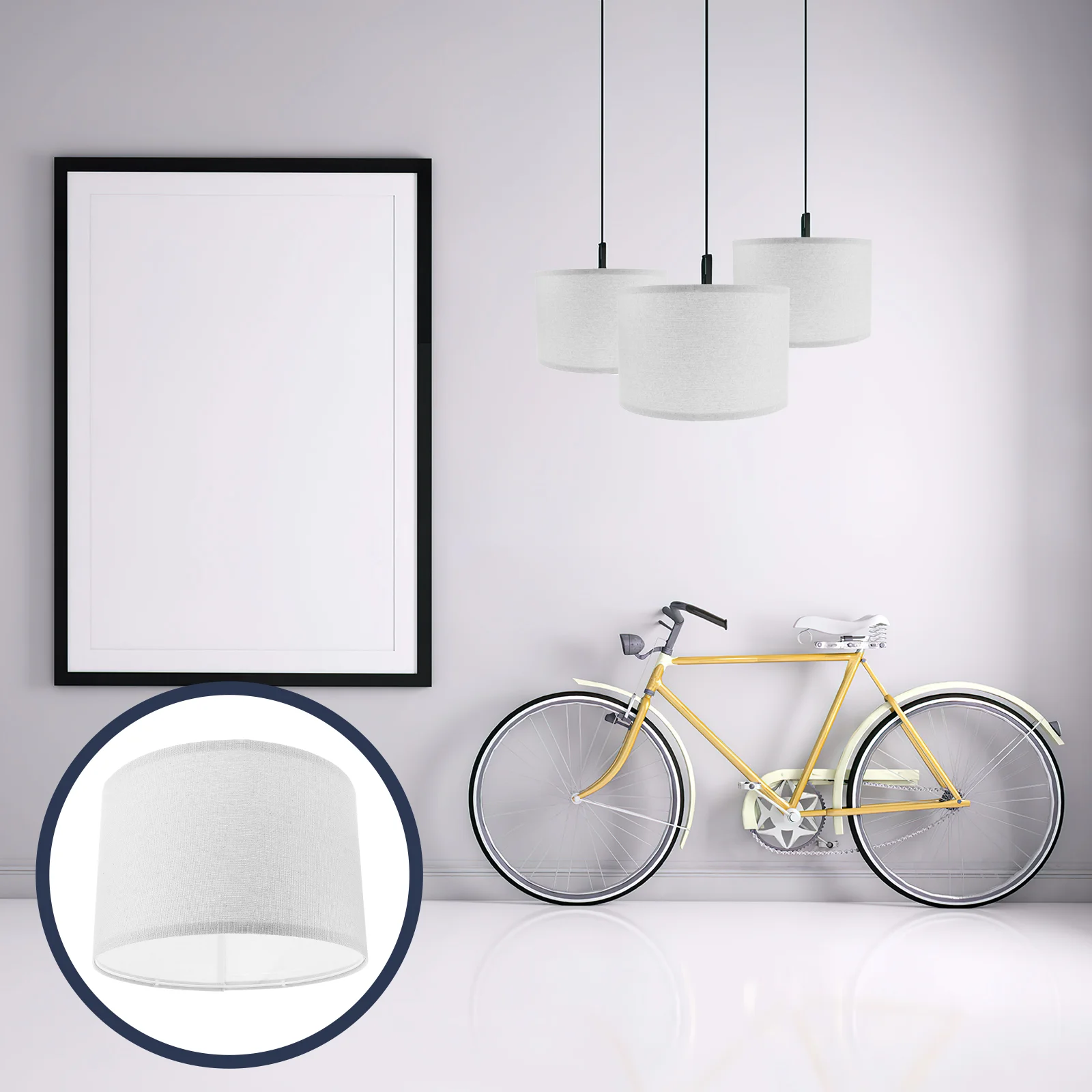 

Cloth Drum Lamp Shade Replacement Decorative Lamp Cover Standing Corner Chandelier E27 Clip On Bulb Pendant Light Guard Lamp