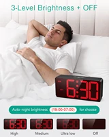 ORIA Digital Alarm Clock Battery Powered LED Alarm Clock Large Display Small Clock With Dual Alarm，DST, Snooze for Home Office 5