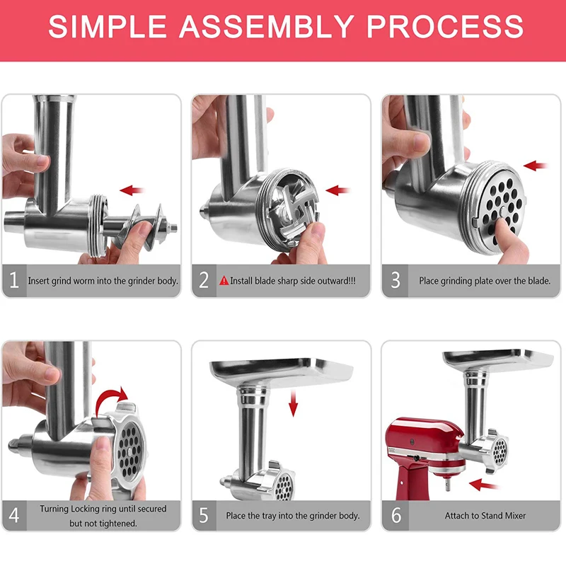 Winholder 3 IN 1 Pasta Roller And Cutter Maker Attachment For KitchenAid  Stand Mixer Stainless Steel Kitchen Accessories