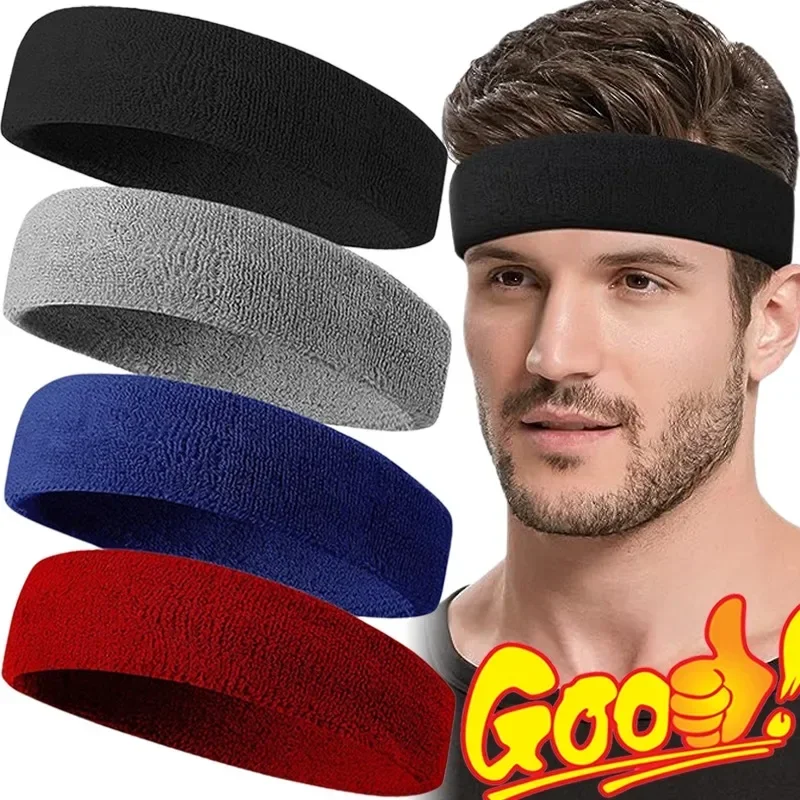 Sports Headbands Pure Color Sports Headband Running Headwear Sweat-Absorbent Basketball Antiperspirant Belt Fitness Sweat Guide Belt