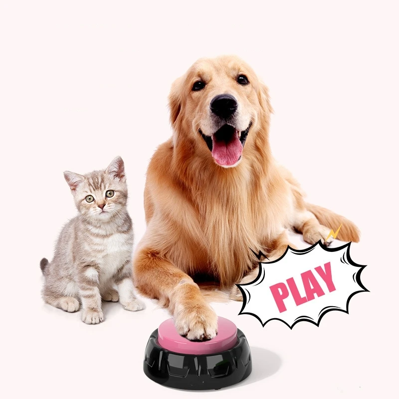 Pet Speech Buzzers Set With Mat Dog Voice Recording Button Training Buzzer Teach Dog Cat To Talk Intelligence Pet Toys