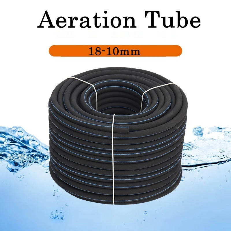 

5M Aquarium Fish Tank Increase Oxygen Tube 18*10mm Fish Pond Aeration Tube Aquaculture Microporous Nanotubes