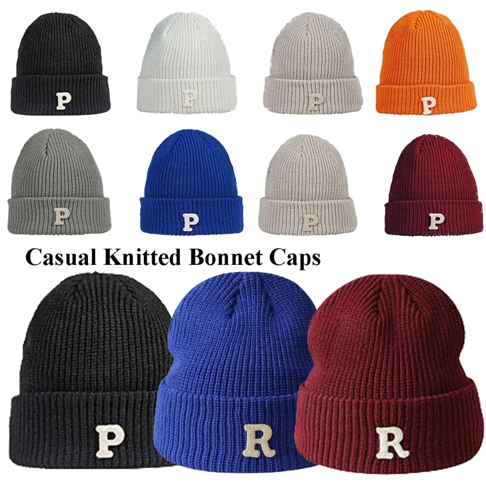 

Unisex Winter Warm Hats 2023 Winter Warm Solid Color Knitted Bonnet Caps Casual Stacking Hats Women Warm Hats