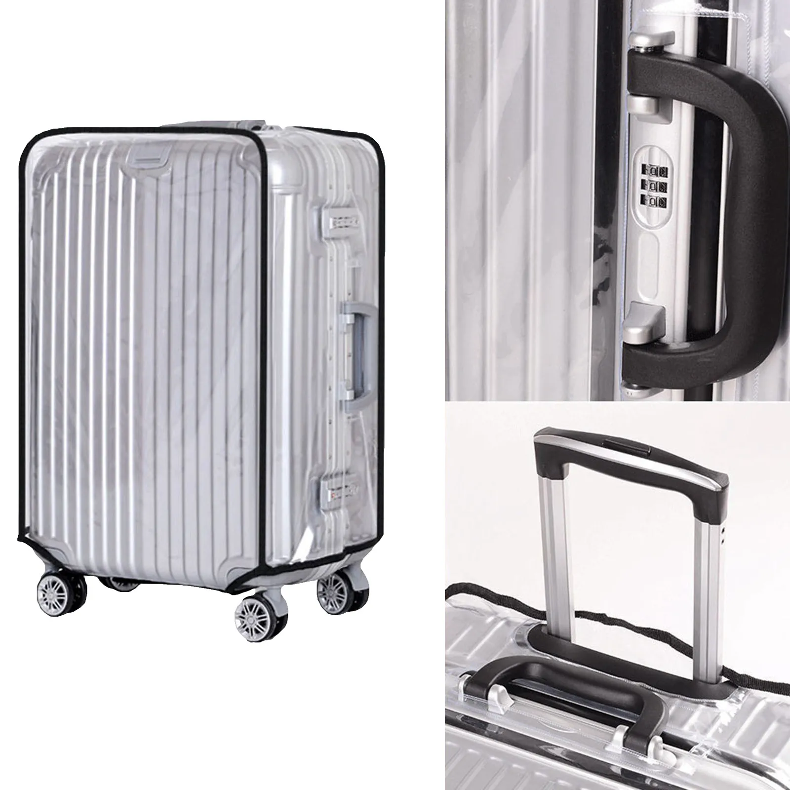 18/30 Full Transparent Luggage Protector Cover Thicken Suitcase Protector  Cover PVC Suitcase Cover Rolling Luggage Cover - AliExpress