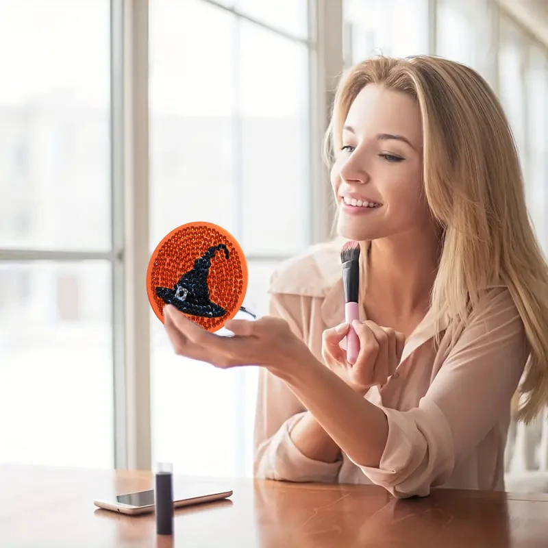 Specchio Pittura Diamante Fai Da Te | Kit Mandala Con Strass | Regalo Creativo Per Ragazze - Rosso - Foto 4