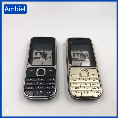 10Pcs/Lot Original New Full Housing Case Cover For Nokia C2-01 Battery Cover Housing case With English Keyboard+Logo