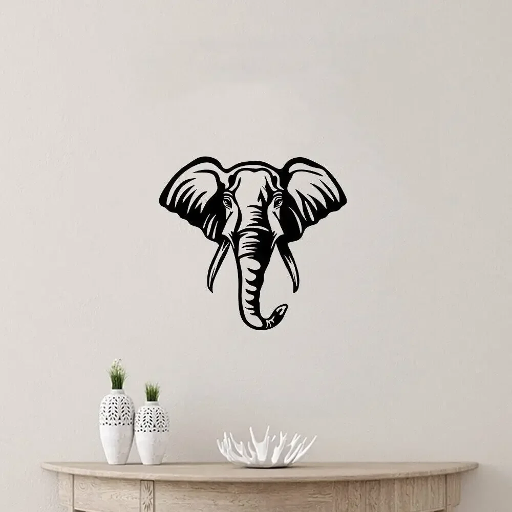 

Iron Crafts Elephant Animal Silhouette Wall Decor | Elephant Head Wall Sign Metal Wall Art Sticker decoration Artwork