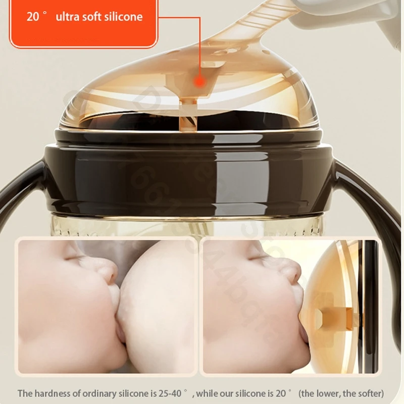 Bottle ppsu bottle silicone imitation breastmilk baby weaning gods baby bottle anti-colic wide-caliber bottle/6 months over