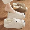 Winter Warm Cartoon Bear Waterproof Plush Women Home Slipper Lady Men Thick Furry Outside Cotton Shoes 2