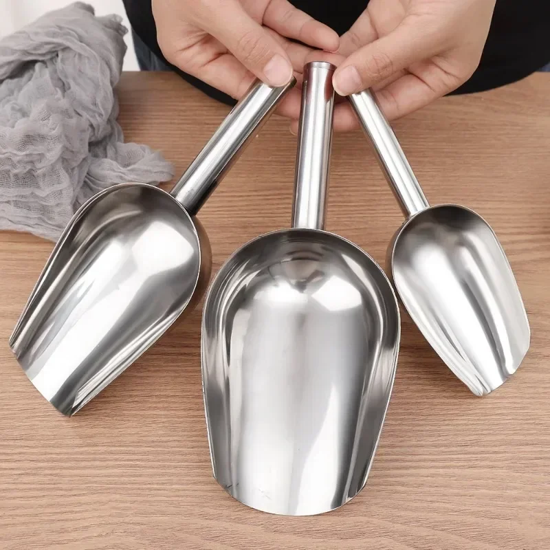 Ice Shovel Scoop 1/3PCS Stainless Steel Multifunctional Food Measuring Spoons