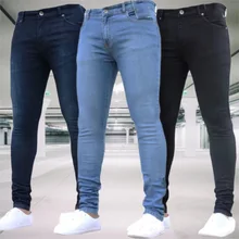 

Men Jeans Stretch Casual Pants Rerto Washing Zipper Slim Fit Trousers Male Plus Size Pencil Pants Denim Skinny Jeans For Men