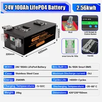 Batterie au Lithium LiFePO4 12V 24V 48v 100ah 200ah 280ah 400ah, 100a BMS 6000 + cyclique pour onduleur solaire RV, sans taxe 2