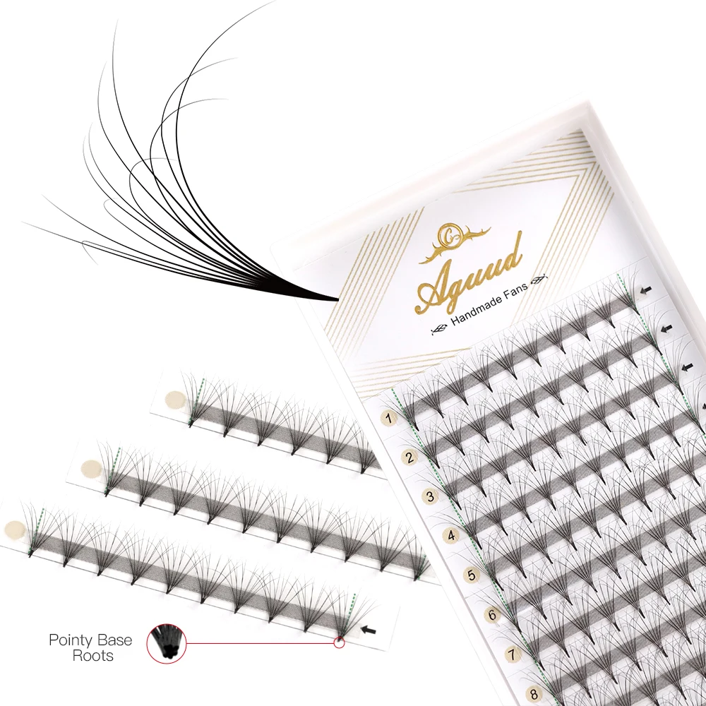 

3D 6D 12D Promade Fan Lash Double Layers Pre Made Eyelashes Long Stem Premade Volume Fans Eyelash Silk Soft Eyelashes Extension