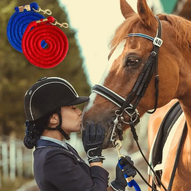 Horse Rope 6.5ft Training Lead With Trigger Bull Snap Strong Cord For Effective Handling Long Walking Lead For Equestrian Sports 2