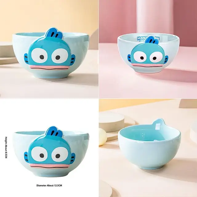 Sanrio Hangyodon-cuenco Kawaii de pulgadas para niños, vajilla
