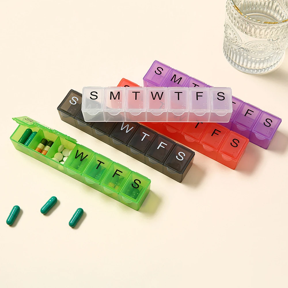 Weekly Pill Organizer, 7-Day Easy-Open Medicine Container