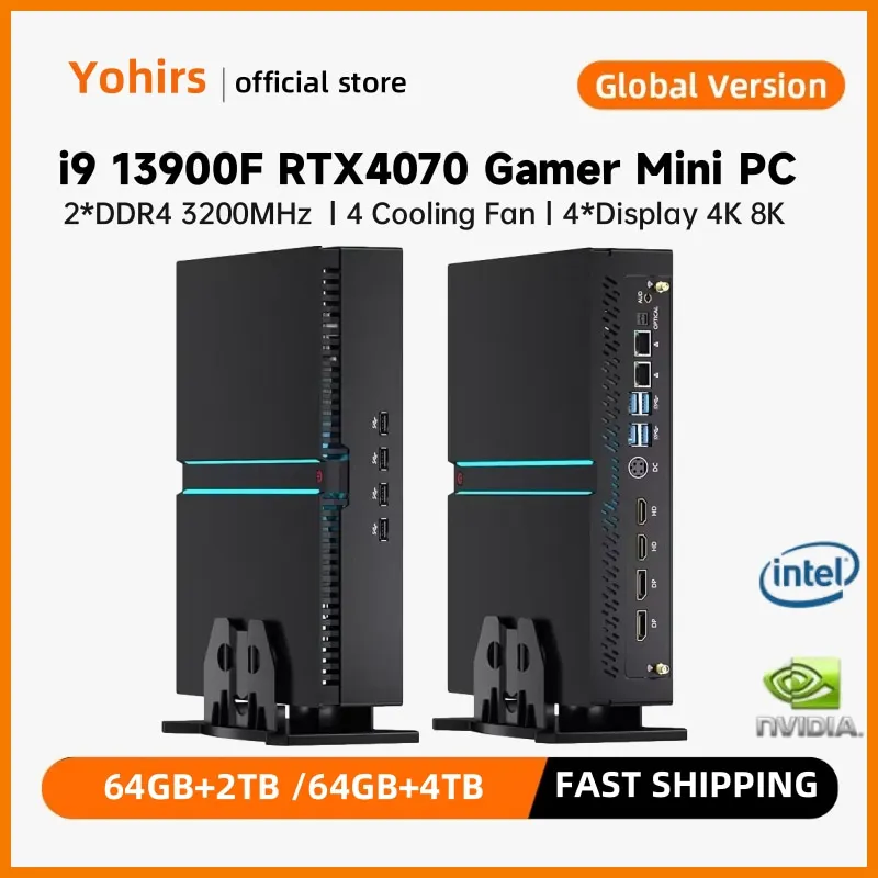 Yohirs 13 세대 i9 13900KF i7 RTX4070 12G RTX4060Ti 고급 esports 게임 미니 컴퓨터, 2x DDR4 2x Lan 4x8K 디스플레이 데스크탑 PC Best Top5 Yohirs 13 세대 i9 13900KF i7 RTX4070 12G RTX4060Ti 고급 esports 게임 미니 컴퓨터, 2x DDR4 2x Lan 4x8K 디스플레이 데스크탑 PC Best Top5