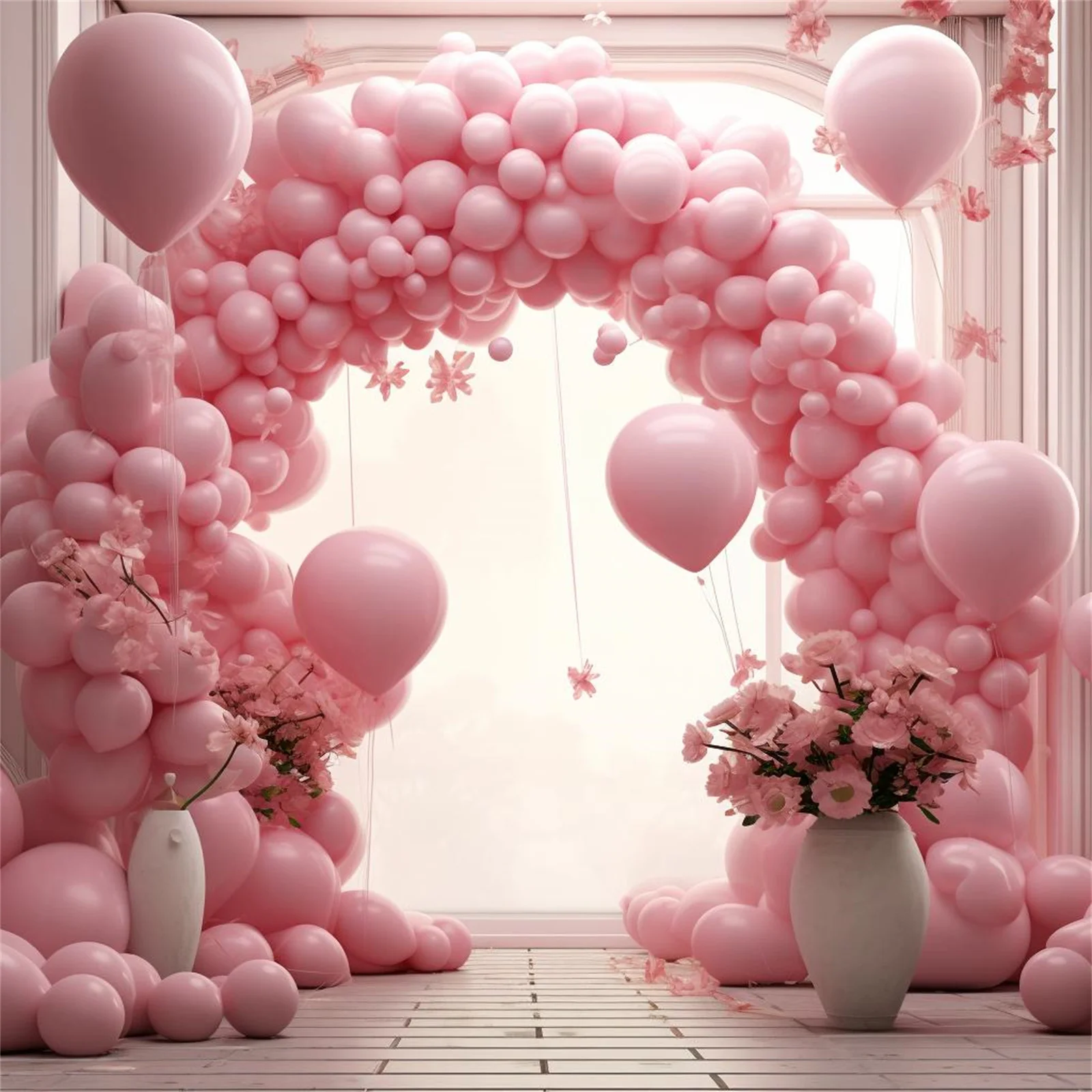 

100pcs/set 5inch Wedding Engagement Pink Latex Balloon Decoration Balls Backdrop Baby Shower Photography Birthday Party Decor