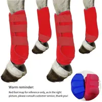 4pcs/set Colorful Horse Sport Boots Set 3 Size Breathable Medicine Brushing Boots Comfortable Durable Horse Leg Wraps 2