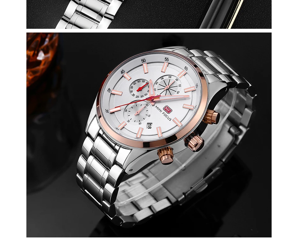 MINI FOCUS Quartz Watch for Men Waterproof_voghion.com
