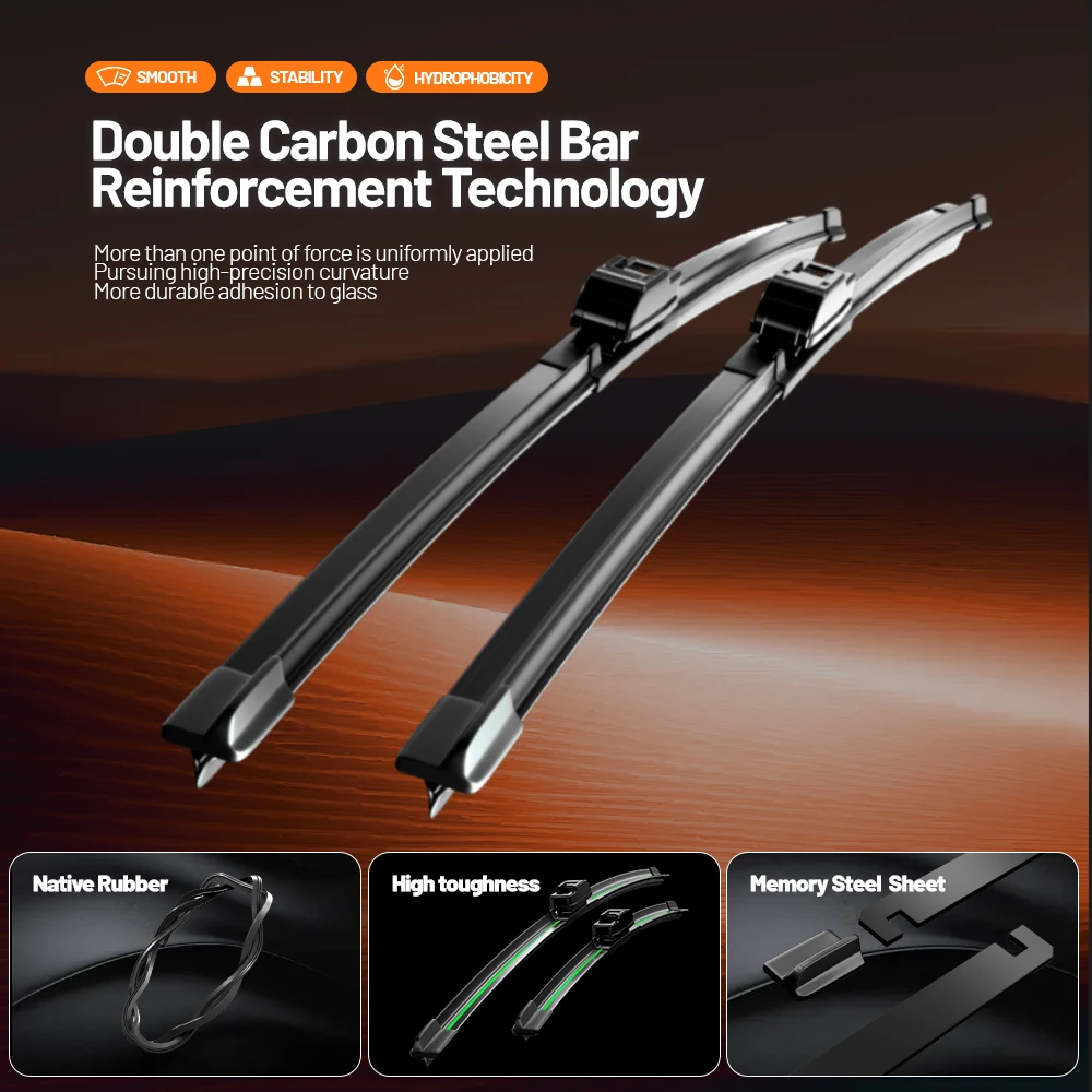 Enhanced Front Windshield Wiper Blades - Pack of 2