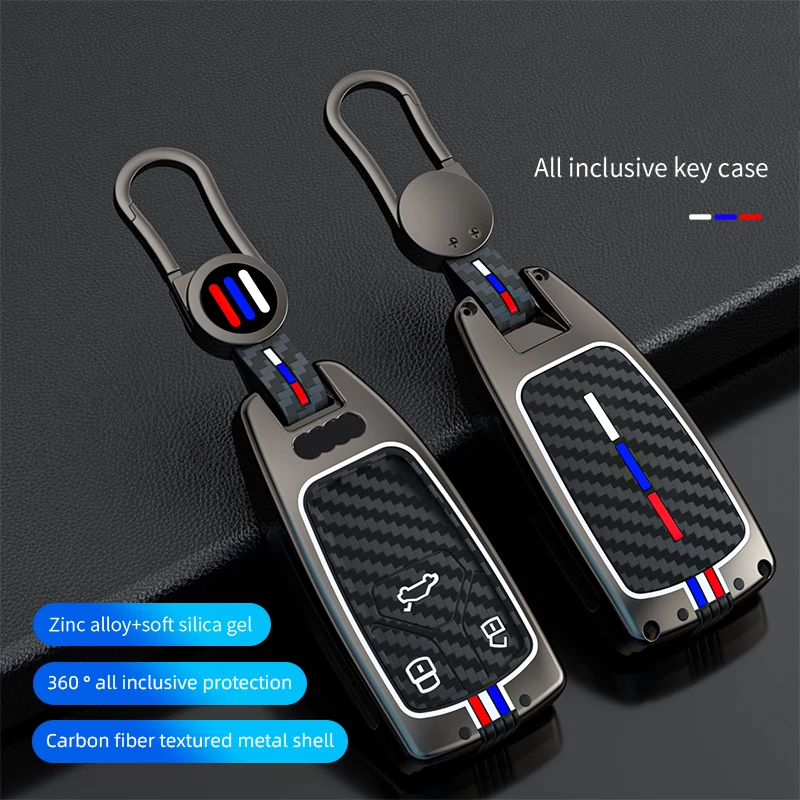 

Zinc Alloy Car Key Case Cover Shell For Audi A1 A3 A4 B9 A5 A6 A8L 8P C6 C7 A7 S3 S7 S8 R8 Q2 Q3 Q5 Q7 Q8 SQ5 TT RS3 RS6 Key Fob