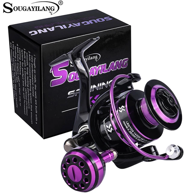 Sougayilang New 5.0:1 Spinning Reel Max Drag 10Kg 5BB Carp Fishing Reel  2000-5000 Aluminium Spool Spinning Saltwater Wheel Pesca - AliExpress