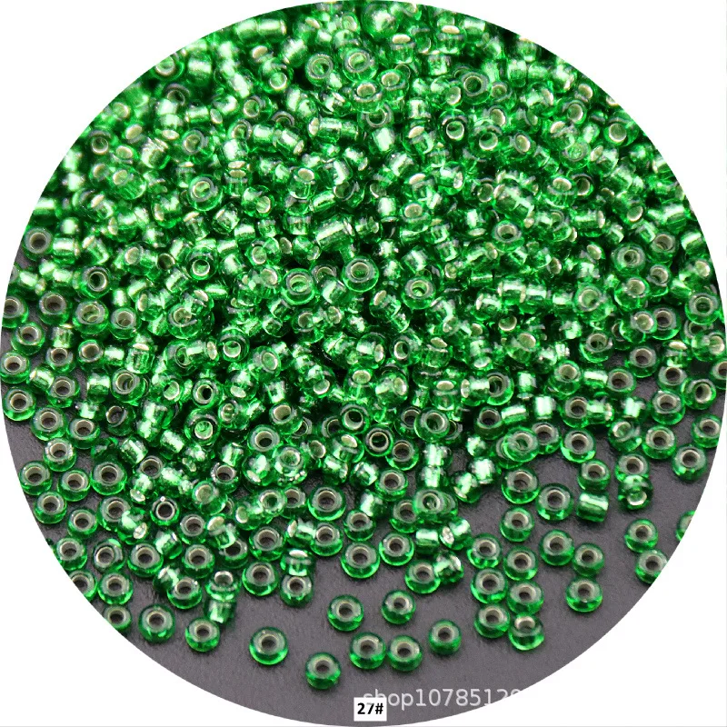 High-Quality Silver-Filled Glass Rice Beads for Jewelry & Clothing - Multiple Sizes Available