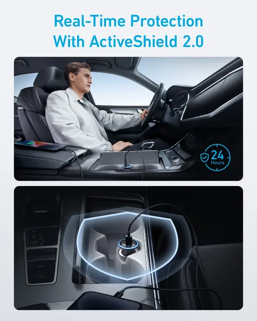 Anker 52.5W USB C Car Charger Adapter Lighter USB Charger 323 Anker Car Charger with 30W PowerIQ 3.0 Fast Charging - Hình ảnh 5