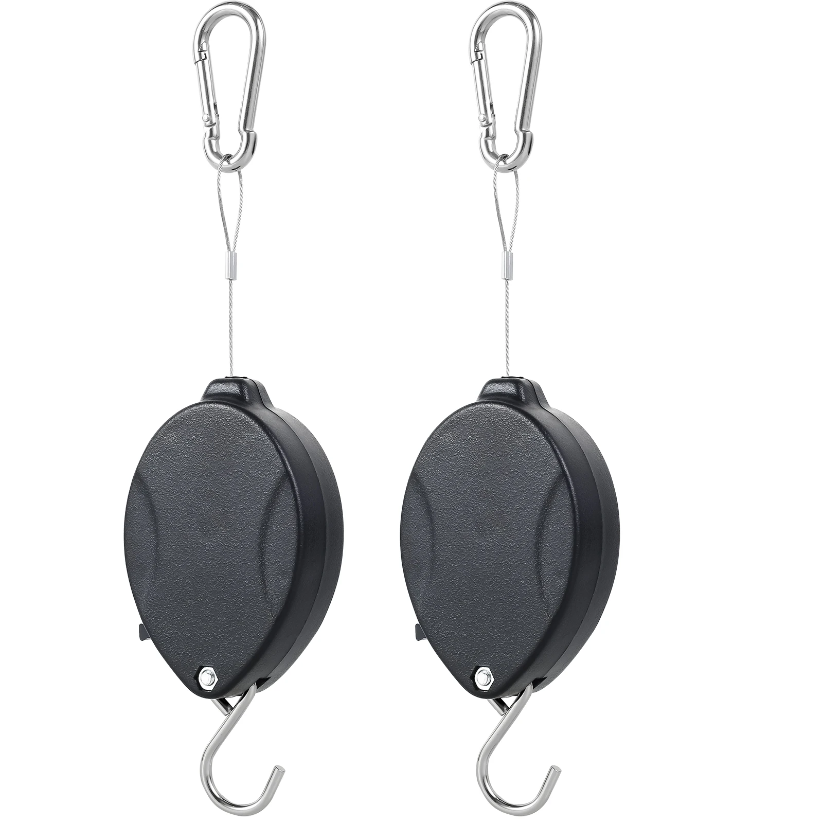 

2Pcs Retractable Plant Hanger Adjustable Plant Pulley 25kg Heavy Duty Flower Basket Hook Hanger Pull Down Plant Hanger Easy to