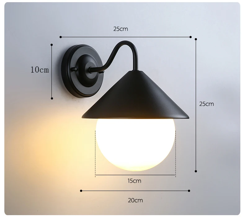 Description Picture 3 of itemLED Outdoor Wall lamp Waterproof And Moisture-proof Outdoor Wall Lamp Courtyard Wall Lamp Staircase Lamp Acrylic Ball