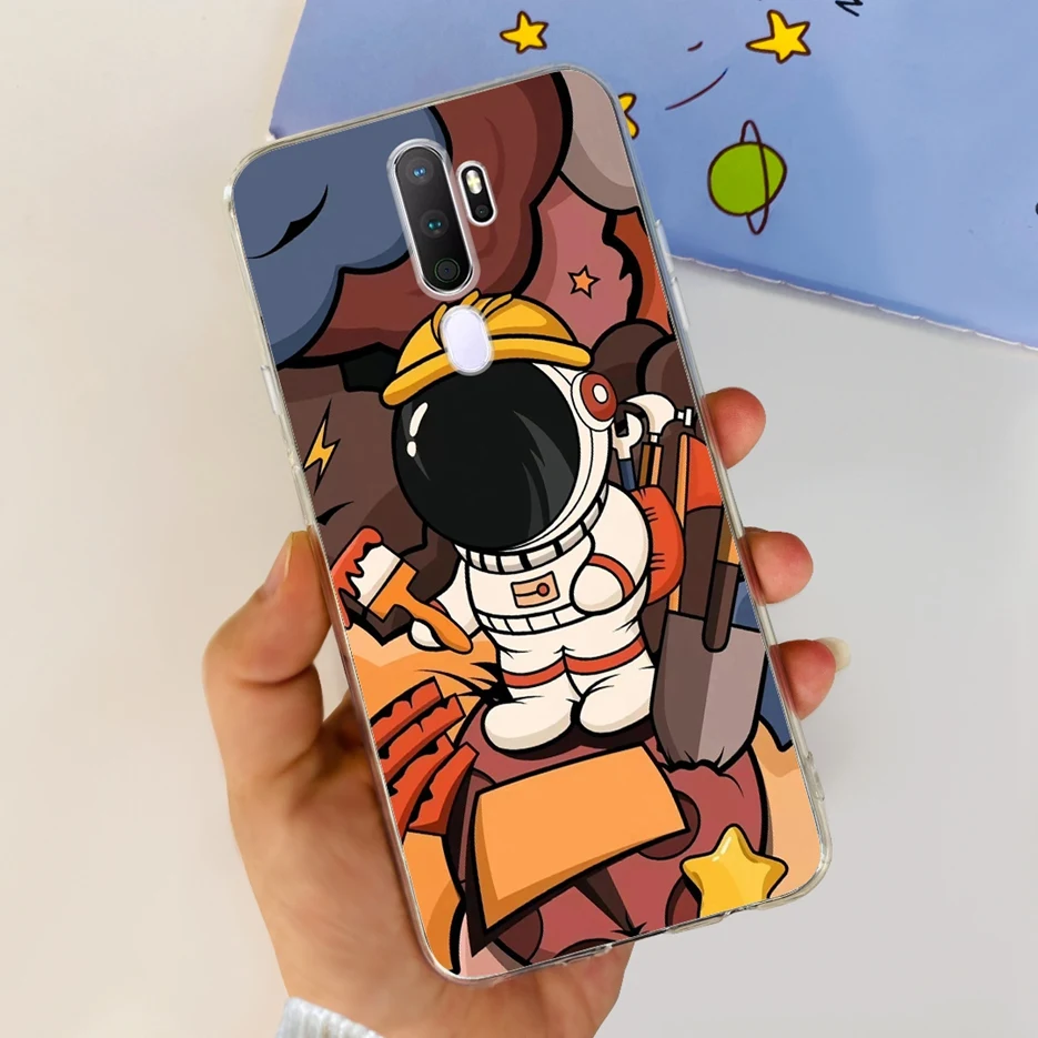 Stylish Painted Clear Silicone Phone Case, Soft Protective Cover