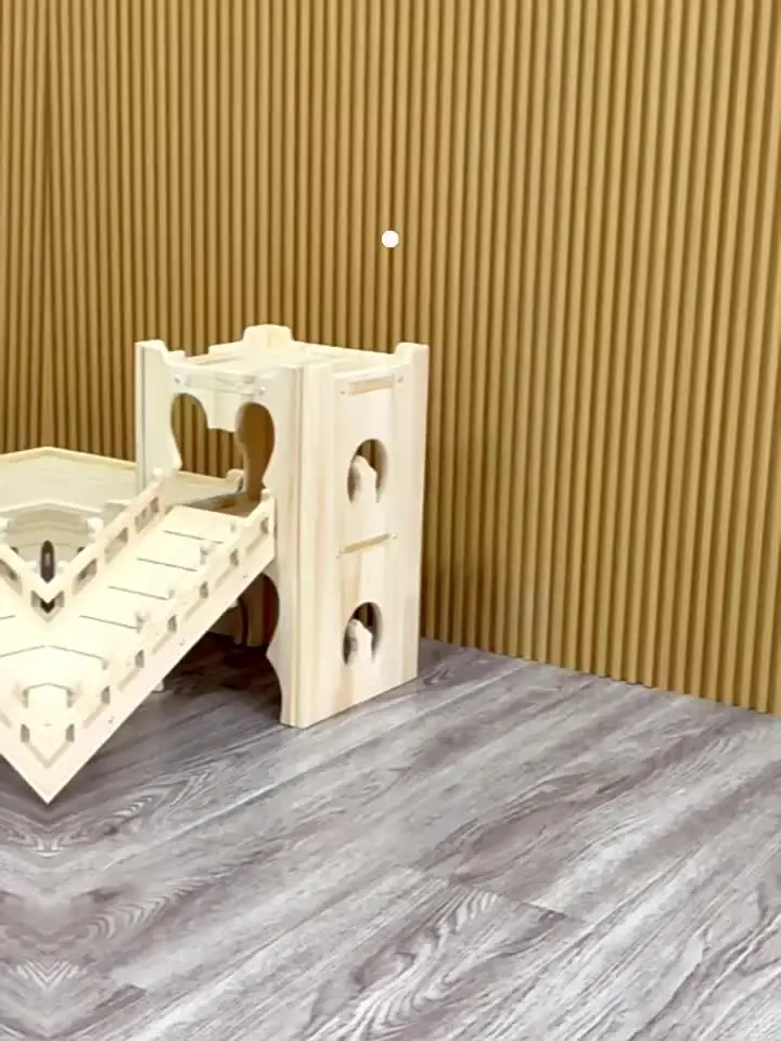 Extra grote houten konijnenhok, hamsterhuis