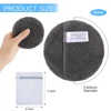 Microfiber Reusable Makeup Remover Pads Face Cleansing Gloves Washable Makeup Removal Cloth Rounds With Laundry Bag 6 Pack 3