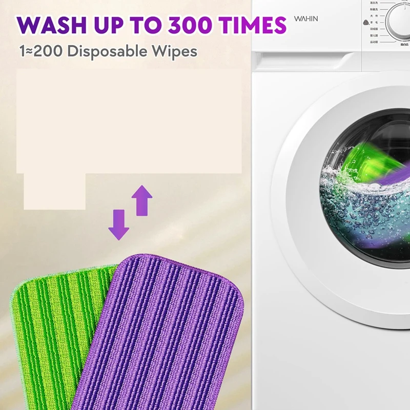 Reusable Mop Pads Compatible For Swiffer Wet Jet Mop- 6 Pack Wet Pads Refill Washable Microfiber Mop B Durable Easy To Use
