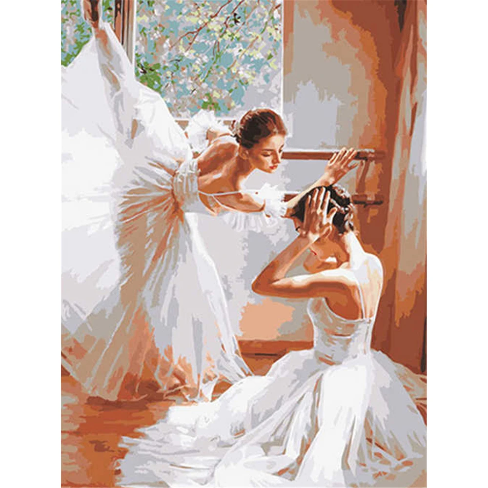 Ballett Frau DIY Kreuz Stich Stickerei 11CT Kits Handwerk Hand Set Gedruckt Leinwand Baumwolle Faden Hause Dekoration Auf Zimmer