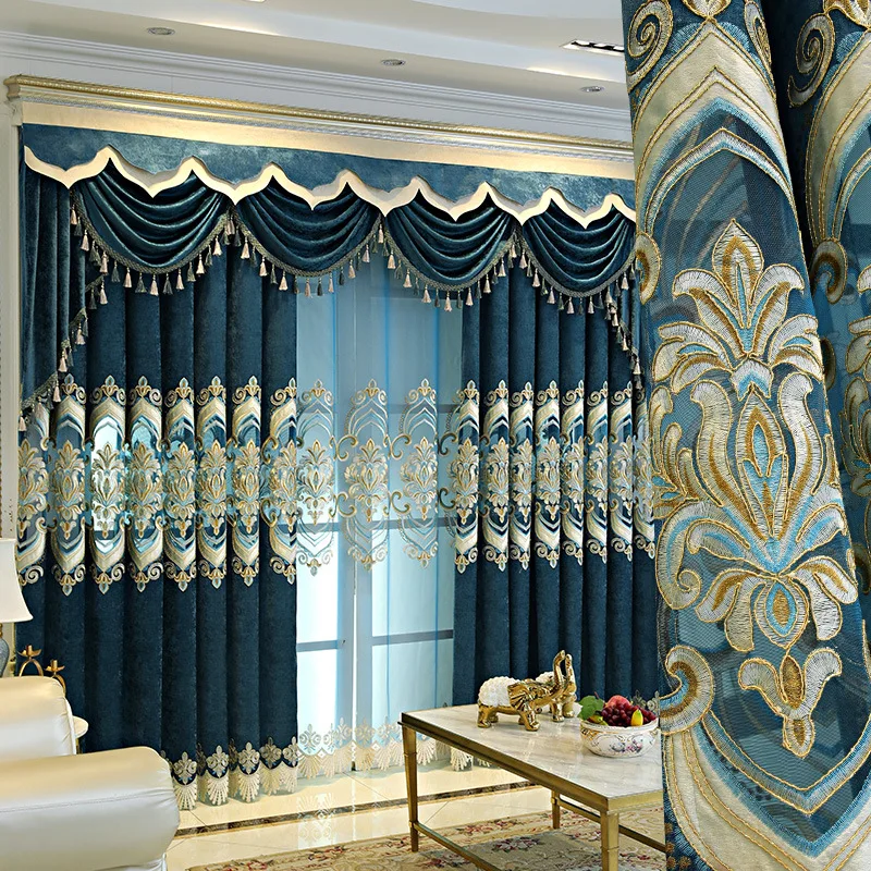 Blue Dining Room Curtains