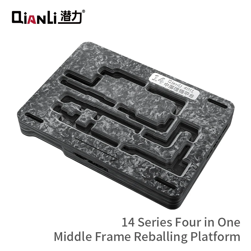 

QIANLI 4in1 Middle Frame Reballing Platform for Phone 14 14Pro 14ProMax 14Mini Motherboard BGA Tin Planting Template