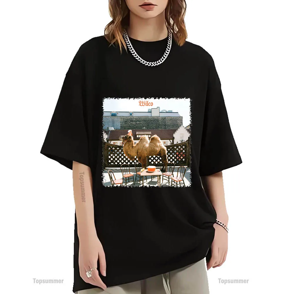 Wilco Album T-Shirt Wilco Tour T Shirt Donna Streetwear Harajuku Magliette A Maniche Corte Uomo Stampa Grafica Top