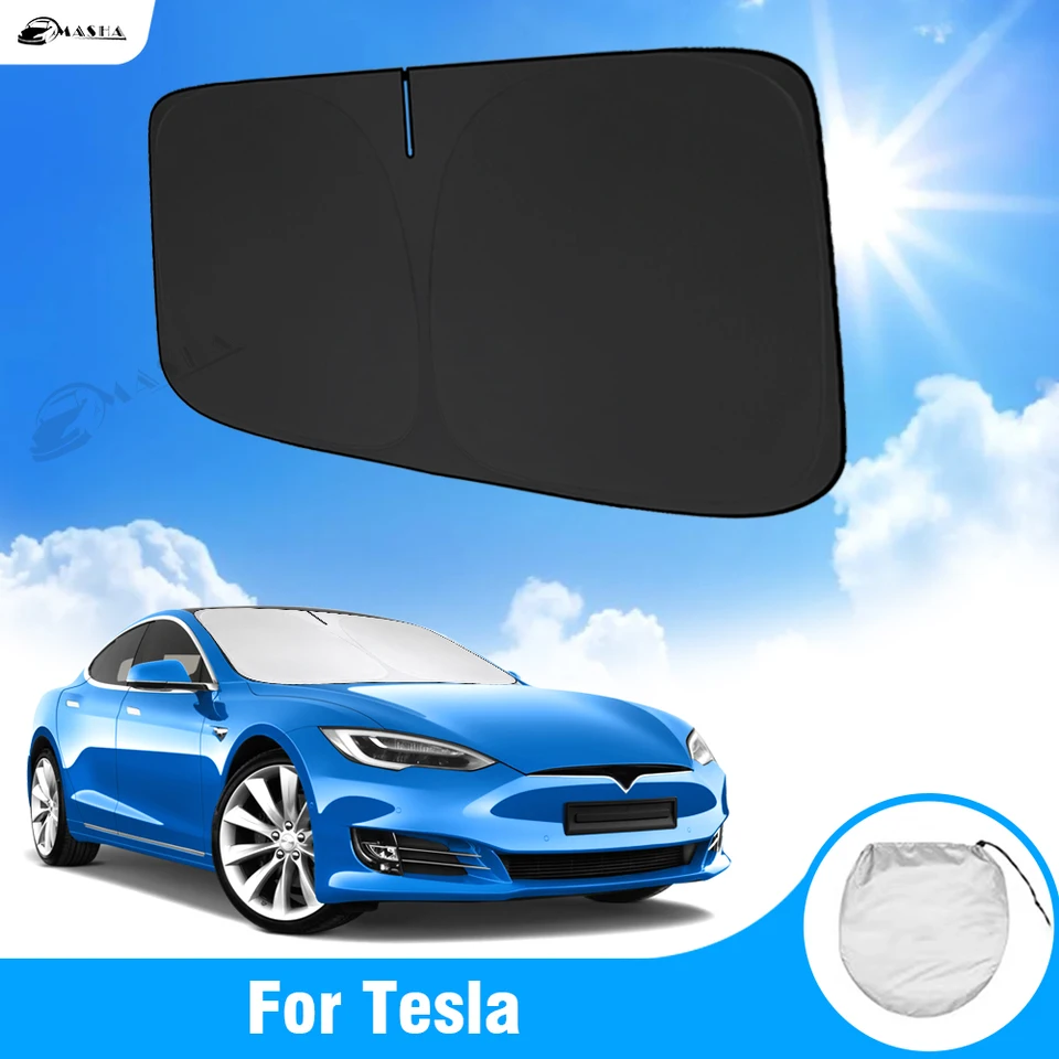 Roof Sunshade For Tesla Model Y Model S Foldable Sunroof Shade With Uv/heat  Insulation And Half Full Covered Rear Sunroof Shade - Windshield Sunshades  - AliExpress