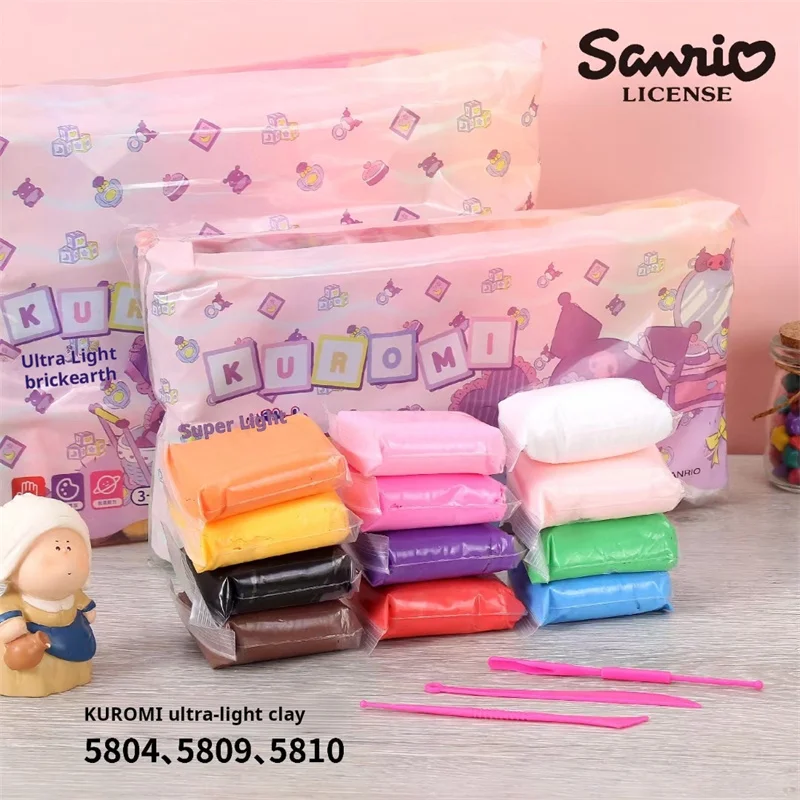 Genuine Sanrio 24 Color Ultra Light Clay 12 Color 36 Plasticine Children's Toddler Handmade Clay Space air dry clay modelling clay