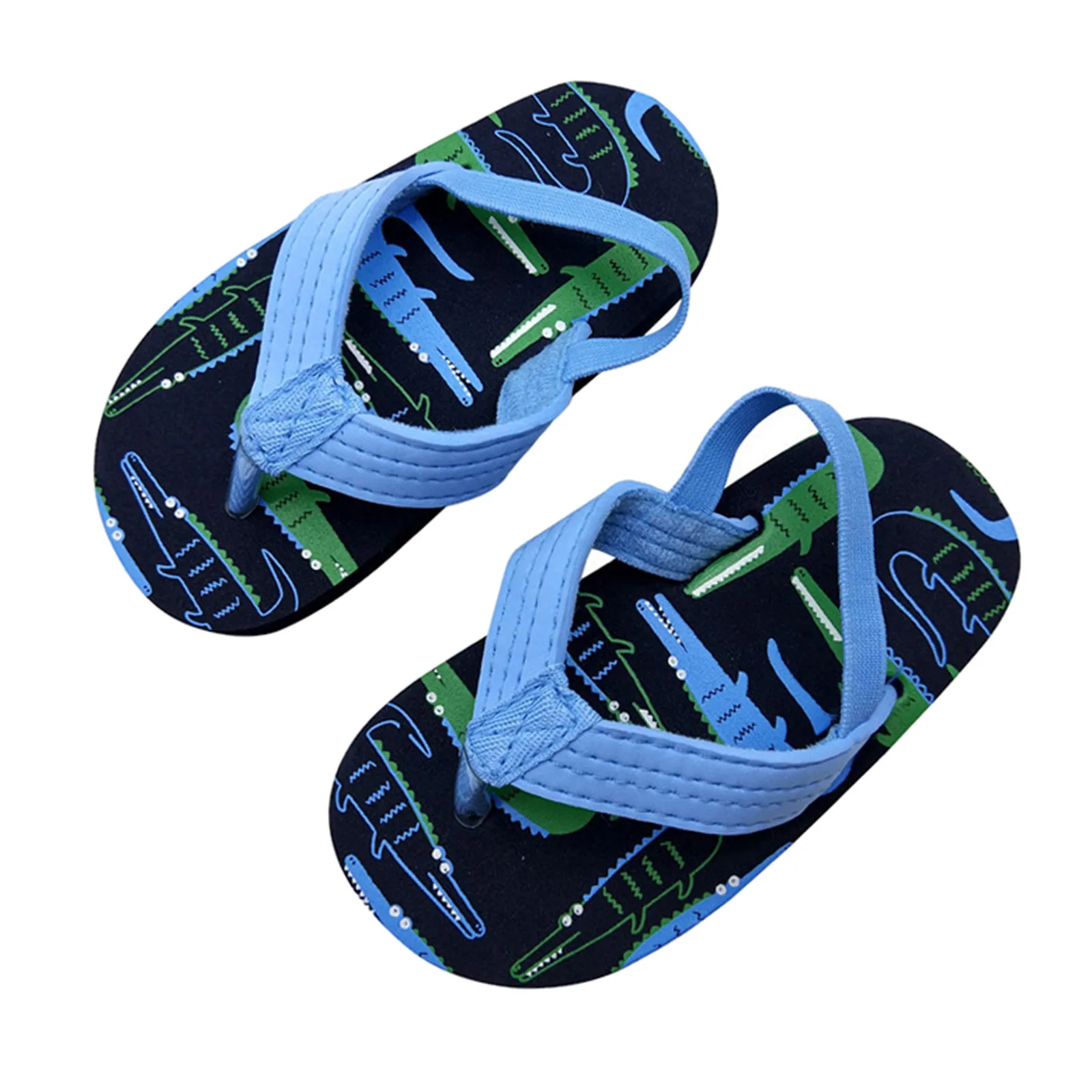 Summer Infant Toddler Flat Sole Beach Shoes Elastic Strap Eva Sandals Kids Girls Boys Flops Flip Shoes Outdoor Casual Sandals