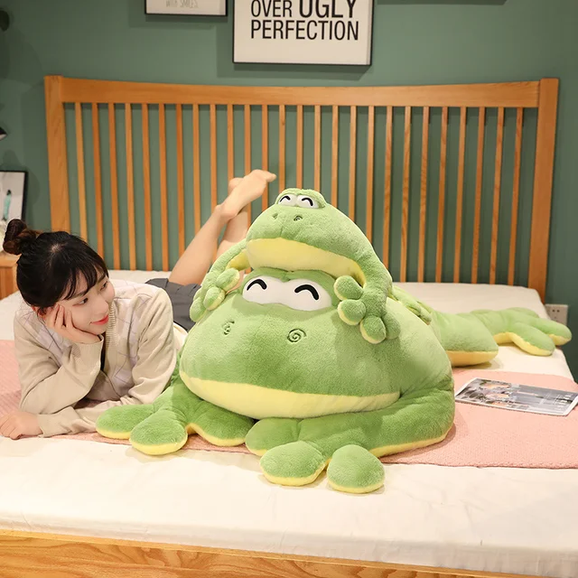 60/80/100cm Giant Frog Plush Pillow Toy Stuffed Animals Plushies Big Eyes  Frogs Throw Pillow Cushion Home Decor for Kids Gifts - AliExpress