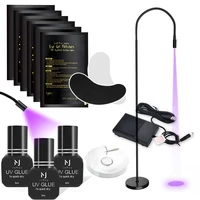 JOMAY UV Glue Set 5ML Eyelash Extension Adhesive UV Glue Lamp 1S Quick Dry Long-Lasting Professional UV Lamp For Makeup Beauty