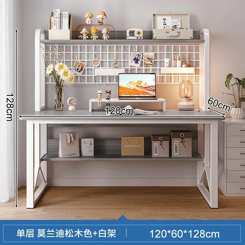 Desk Desktop Computer Desk Bookshelf Integrated Simple Bedroom Student Learning Writing Table Home Des